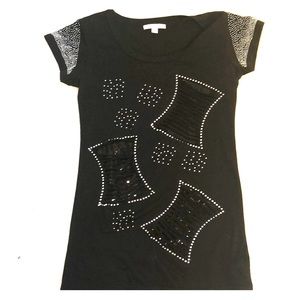 Romeo & Juliet black bedazzled T-shirt